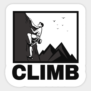 Climbing Climber Sticker